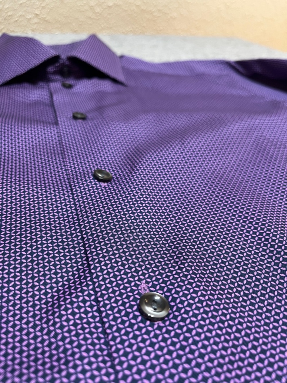 Eton Men's Purple Microdot Dress Shirt - Picture 5 of 9